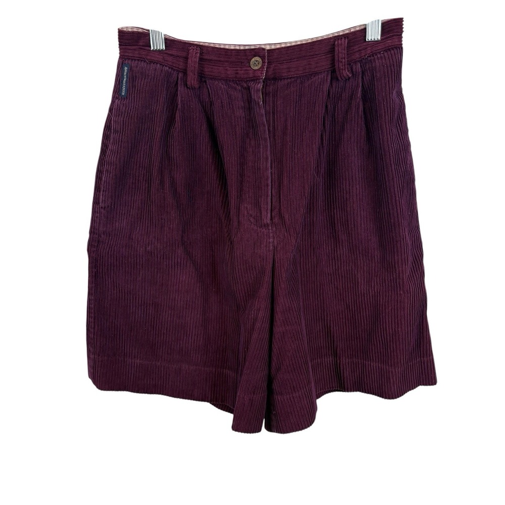 Vtg 90s Abercrombie & Fitch Cranberry Corduroy Shorts Trouser Style Sz 6